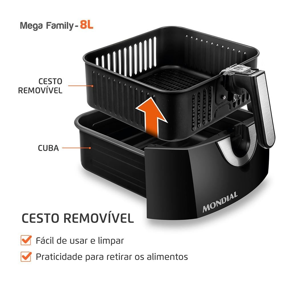 Fritadeira Elétrica Air Fryer Mondial Pratic (AF-36-B)